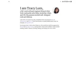 Tracylum.com(Tracy Lum) Screenshot