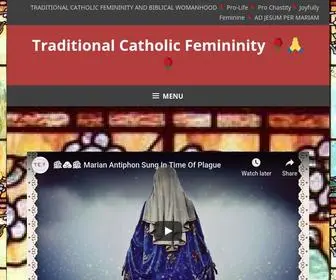 Tradcatfem.com(Traditional Catholic Femininity) Screenshot