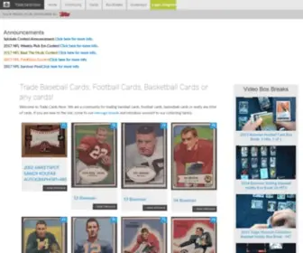 Tradecardsnowboards.com(Trade Baseball Cards) Screenshot