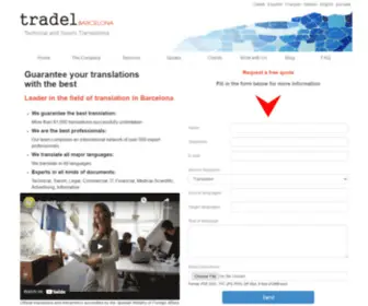 Tradel-Barcelona.com(Empresa de traducciones técnicas y juradas Tradel) Screenshot