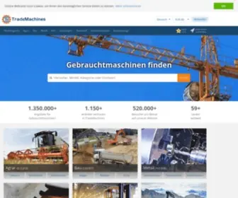 Trademachines.ch(Alle Gebrauchtmaschinen online bei TradeMachines) Screenshot