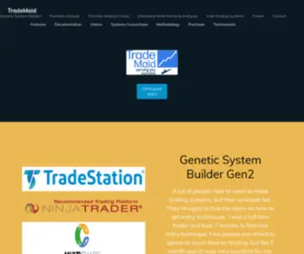 Trademaid.info(Genetic System Builder for Tradestation and MultiCharts) Screenshot