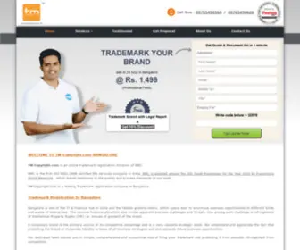 Trademarkregistrationbangalore.com(Trademark Registration Bangalore) Screenshot