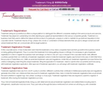 Trademarkregistrationindia.com(Trademark Registration) Screenshot