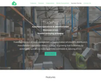 Tradepeg.com(Inventory & trade management software for wholesalers) Screenshot