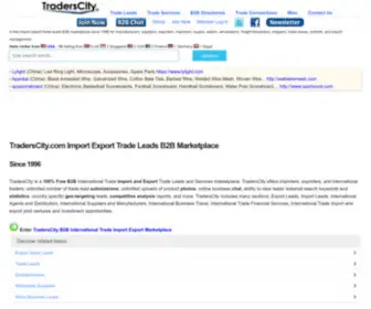 Traderscity.com(Import Export B2B Trade Leads) Screenshot