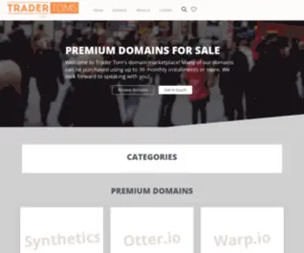 Tradertoms.com(Premium Domains for Sale) Screenshot