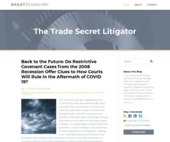 Tradesecretlitigator.com(The Trade Secret Litigator) Screenshot