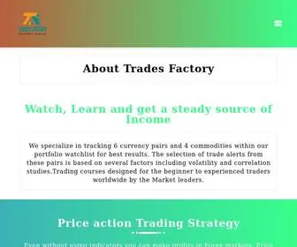 Tradesfactory.com(Empower yourself with High Tech Trading tools and Learning by Industry leaders) Screenshot