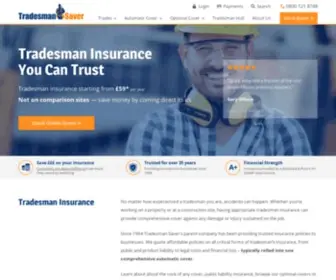 Tradesmansaver.co.uk(Low-Cost Insurance Built for Tradesmen | Tradesman Saver® UK) Screenshot