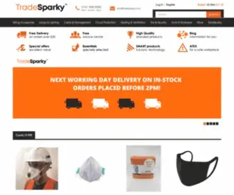 Tradesparky.com(UK-Based Online Electrical Wholesaler) Screenshot