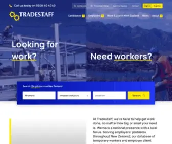 Tradestaff.co.nz(Industrial Employment Solutions) Screenshot