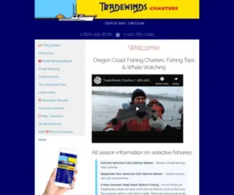 Tradewindscharters.com(Best Whale Watching Depoe Bay Oregon) Screenshot