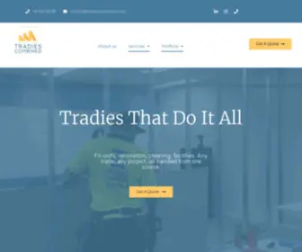 Tradiescombined.com.au(Cleaning and Maintenance Services) Screenshot