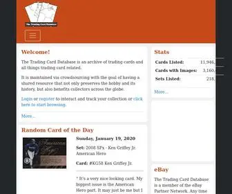 Tradingcarddb.com(Trading Card Database) Screenshot