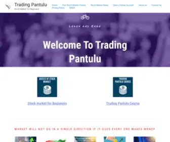 Tradingpantulu.com(Here you can learn free Stock market course from beginning to advance Our motive) Screenshot