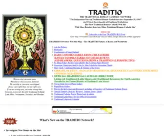Traditio.com(TRADITIO Traditional Roman Catholic Network) Screenshot