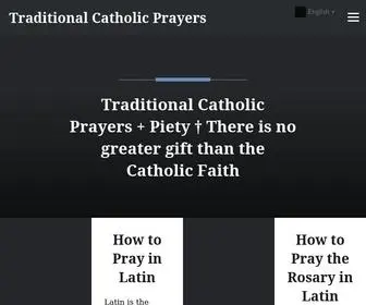 TraditionalcatholicPrayers.com(Traditional Catholic Prayers) Screenshot