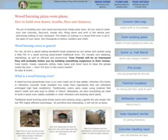 Traditionaloven.com(Wood pizza oven Building wood burning brick bread ovens) Screenshot