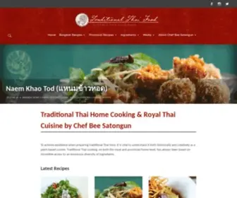 Traditionalthaifood.com(Traditional Thai Home Cooking & Royal Thai Cuisine by Chef Bee Satongun) Screenshot
