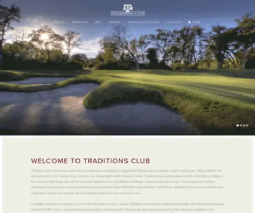 Traditionsclub.com(The Traditions Club at Texas A&M) Screenshot