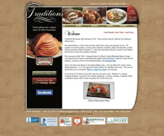 Traditionstyler.com(Traditions Restaurant and Catering) Screenshot