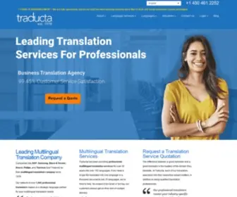 Traducta.com(Professional Translation & Interpreting Services for Businesses) Screenshot