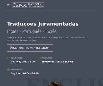 Tradutoracarol.com.br(TRADUÇÃO JURAMENTADA) Screenshot