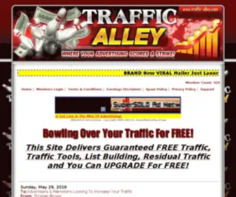 Traffic-Alley.com(Where Your Advertising Scores a Strike Everytime) Screenshot
