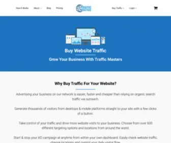 Traffic-Masters.net(Buy Website Traffic) Screenshot