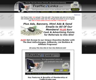 Traffic2Links.com(Free Internet Advertising) Screenshot