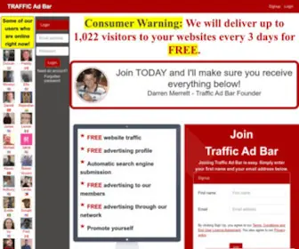 Trafficadbar.com(Traffic Ad Bar) Screenshot