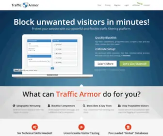 Trafficarmor.com(Traffic armor) Screenshot