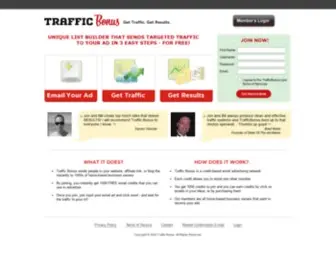 Trafficbonus.com(Traffic Bonus) Screenshot