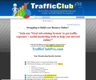 Trafficclubpro.com(Free Traffic Exchange) Screenshot