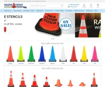 Trafficconesforless.com(Buy traffic cones by the dozen or by the pallet from Traffic Cones For) Screenshot