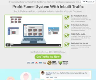 Trafficivy.com(Website Traffic Platform) Screenshot