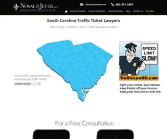 Trafficlawsc.com(South Carolina Traffic Ticket Lawyer) Screenshot