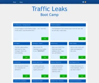 Trafficleaks.com(Traffic Exploits Boot Camp //Traffic Leaks) Screenshot