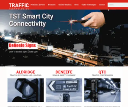 Trafficltd.com.au(Australia's Premier Provider of Street Lights) Screenshot