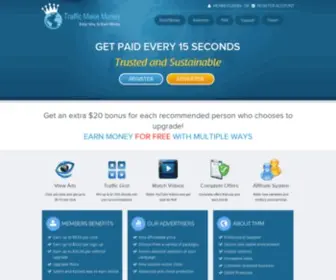 Trafficmakemoney.com(Easy Way to Earn Money Online) Screenshot