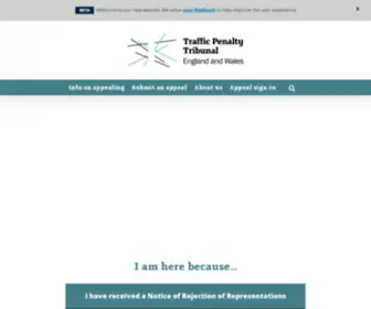 TrafficPenaltytribunal.gov.uk(Traffic Penalty Tribunal) Screenshot
