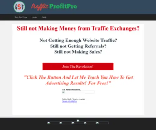 TrafficProfitpro.com(Traffic ProfitPro) Screenshot