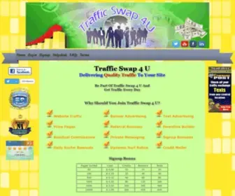 Trafficswap4U.com(Traffic Swap 4 U) Screenshot