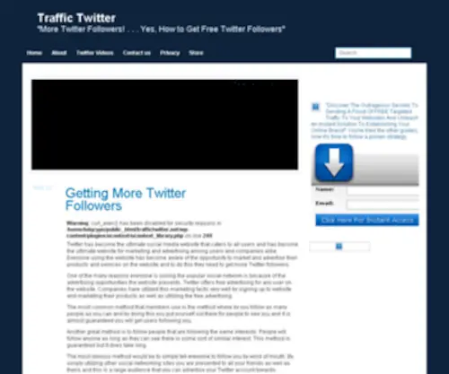 Traffictwitter.net(Traffic Twitter) Screenshot