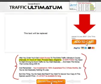 Trafficultimatum.com(George Brown's Traffic Ultimatum) Screenshot