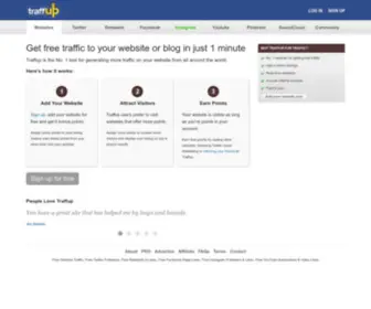 Traffup.net(Get Free Traffic to Your Website or Blog) Screenshot