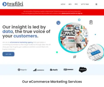 Trafiki-Ecommerce.com(We are an eCommerce marketing agency) Screenshot