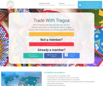 Tragoa.com(African Importing & Exporting & Brokering) Screenshot