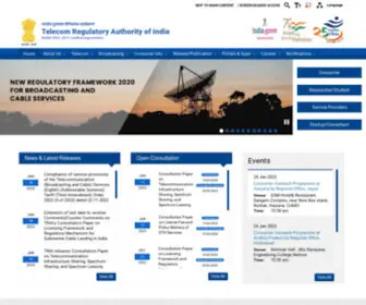 Trai.gov.in(Telecom Regulatory Authority of India) Screenshot